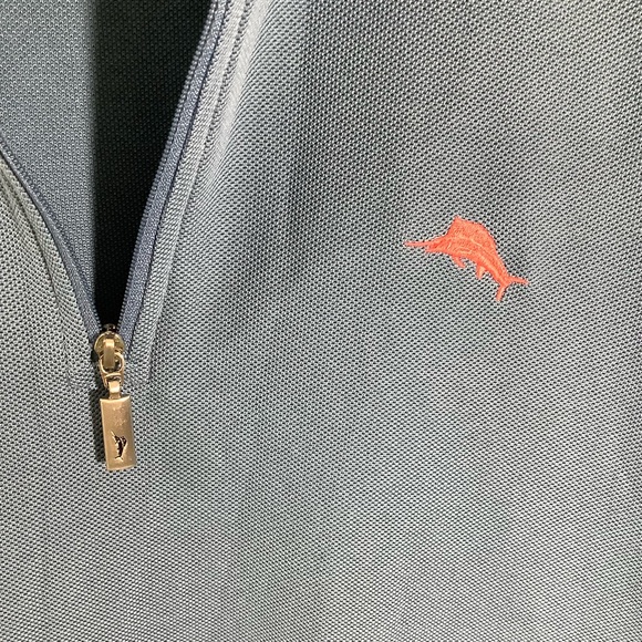 Tommy Bahama Half  Zip Islandzone Supima Sweater - Picture 6 of 11